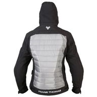 Puffer Hoodie Ladies Black Grey