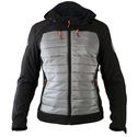 Puffer Hoodie Ladies Black Grey