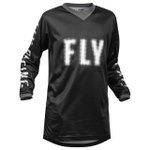 Fly F-16 Youth MX Jersey Black White