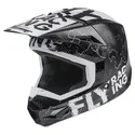 Kinetic Scan Youth MX Helmet Black White