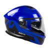 Nitro F350 Analog DVS Black Blue Silver Flip Front Motorcycle Helmet Right Side                                                                                                                                                                                
