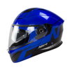 Nitro F350 Analog DVS Black Blue Silver Flip Front Motorcycle Helmet Left Side                                                                                                                                                                                 