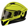 Nitro F350 Analog DVS Black Safety Yellow Gun Flip Front Motorcycle Helmet Front Left                                                                                                                                                                          