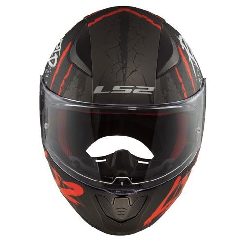 LS2 FF353 Rapid Helmet Raven Matt Black White Red