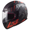 LS2 FF353 Rapid Helmet Raven Matt Black White Red