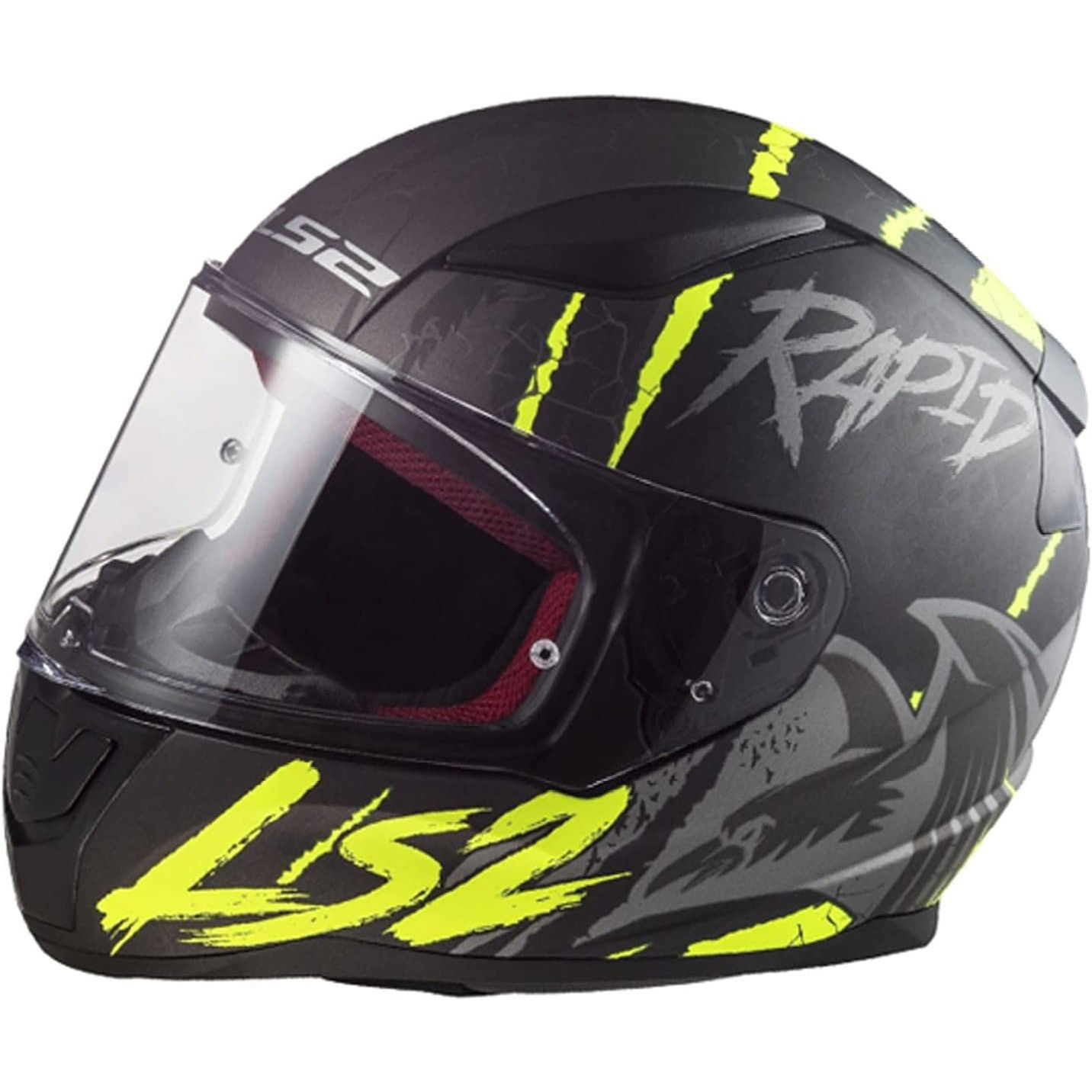 LS2 FF353 Rapid Helmet Raven Matt Black Silver Yellow