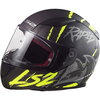 LS2 FF353 Rapid Helmet Raven Matt Black Silver Yellow