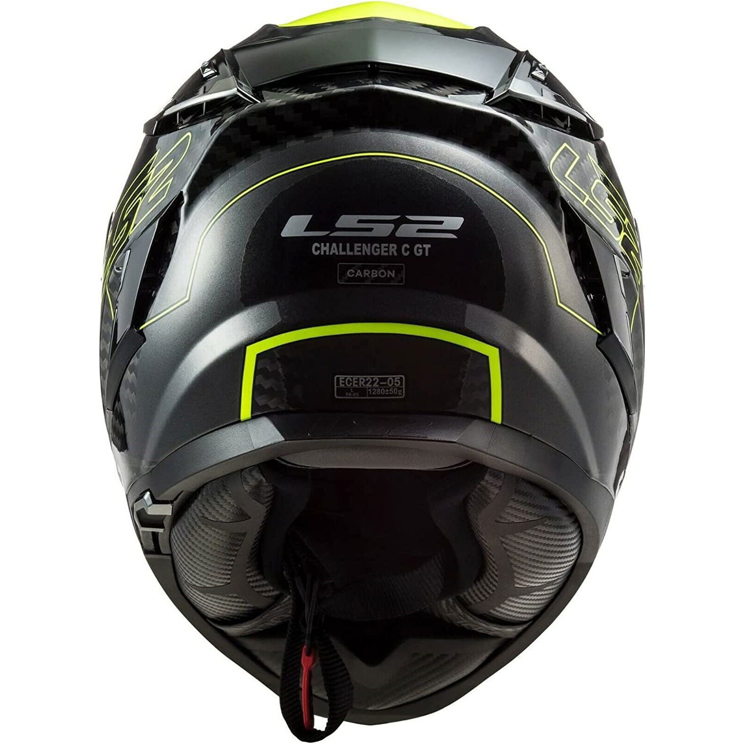LS2 FF327 Challenger Carbon Helmet Fold Hi Viz Yellow