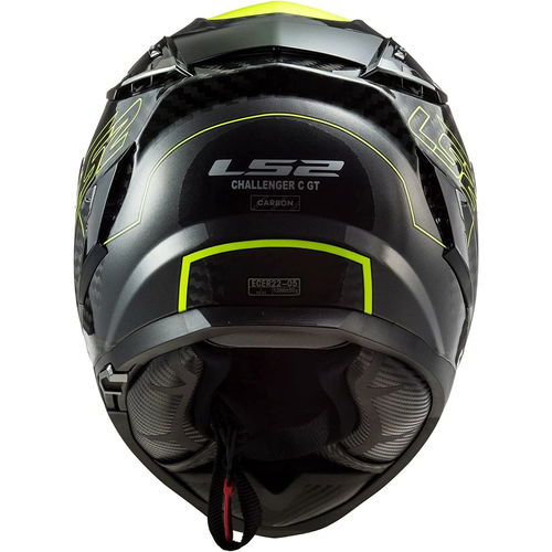 LS2 FF327 Challenger Carbon Helmet Fold Hi Viz Yellow