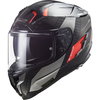 LS2 FF327 Challenger Carbon Helmet Alloy Titanium Chrome Orange