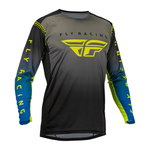 Fly Lite MX Jersey Grey Blue Hi-Viz