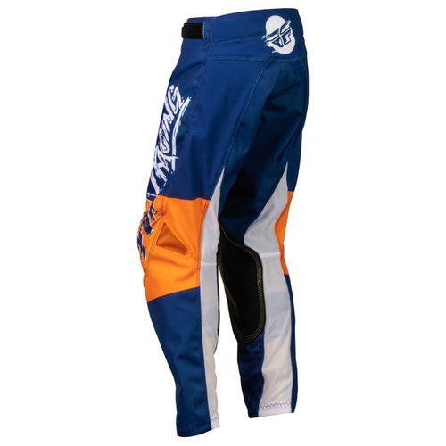 Fly Kinetic Khaos Youth MX Pants White Navy Orange