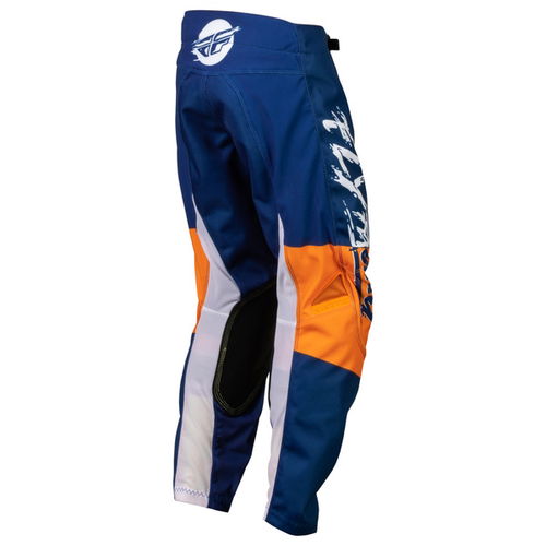 Fly Kinetic Khaos Youth MX Pants White Navy Orange
