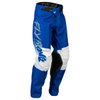 Fly Kinetic Khaos Youth MX Pants Light Grey Blue White