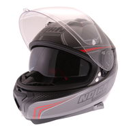 N87 Rapid N-Com Helmet 016 Flat Lava Grey Red