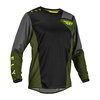 Fly Kinetic Jet MX Jersey Black Olive Green Hi Viz