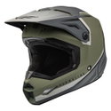 Kinetic Vision Youth MX Helmet Olive Green Grey