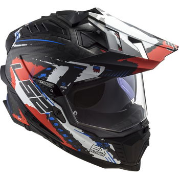 LS2 MX701 Explorer Carbon Helmet Extend Matt Red