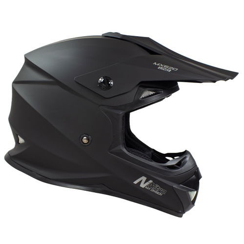 Nitro MX620 Uno Satin Black MX Helmet Right Side                                                                                                                                                                                                               