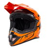 Nitro MX620 Podium Junior Childrens Black Orange MX Helmet Front Left                                                                                                                                                                                          