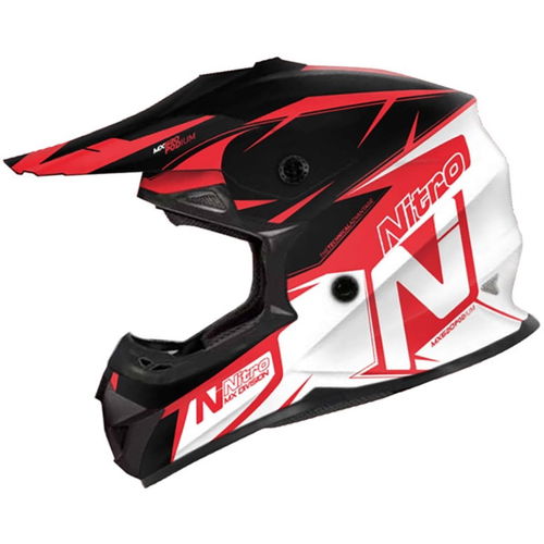 Nitro MX620 Podium Junior Helmet Black Red White