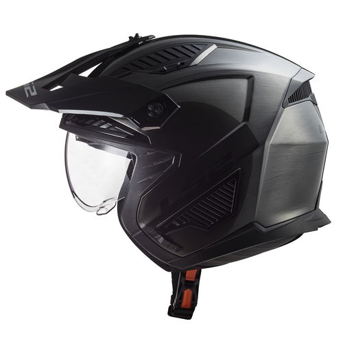 LS2 OF606 Drifter Helmet Jeans Titanium