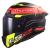 LS2 FF805 Thunder Carbon Helmet Attack Matt Red Hi Viz Yellow