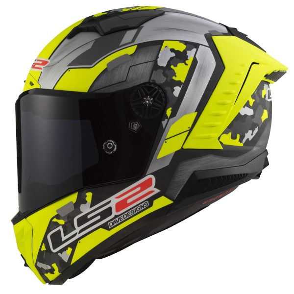 LS2 FF805 Thunder Carbon Helmet Space Hi Viz Yellow