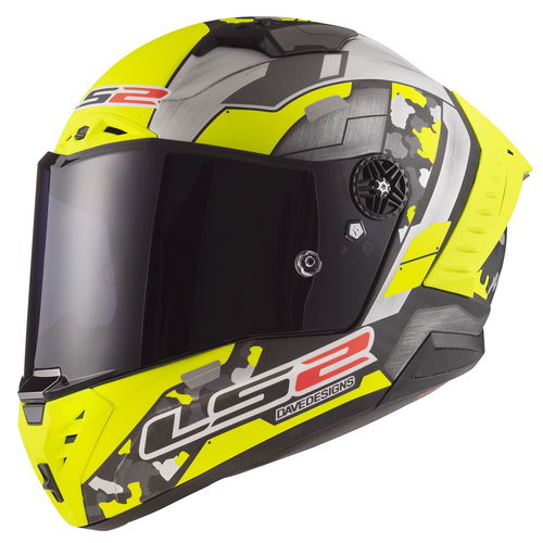 LS2 FF805 Thunder Carbon Helmet Space Hi Viz Yellow