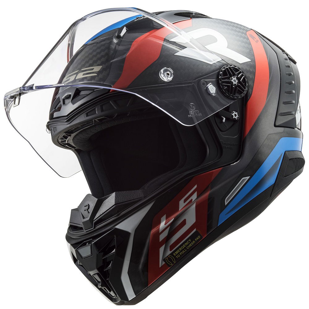 LS2 FF805 Thunder Carbon Helmet Supra Red Blue