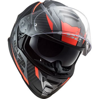 LS2 FF800 Storm II Helmet Racer Matt Titanium Fluo Orang