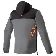 Sherpa Hoodie Black Tar Grey Red