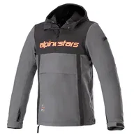 Sherpa Hoodie Black Tar Grey Red