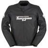 Furygan Houston V3 Black Leather Motorcycle Jacket Front                                                                                                                                                                                                       