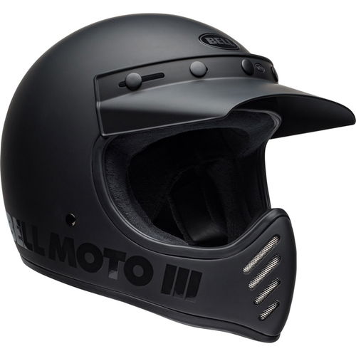 Bell Moto 3 Blackout Helmet Matt Gloss Black