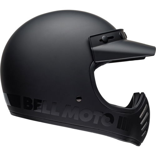 Bell Moto 3 Blackout Helmet Matt Gloss Black