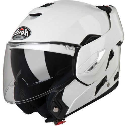 Airoh REV19 Flip White Flip Front Motorcycle Helmet Open                                                                                                                                                                                                       