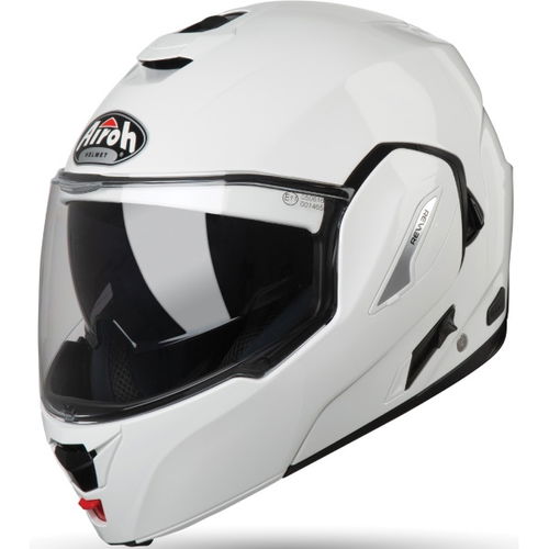 Airoh REV19 Flip White Flip Front Motorcycle Helmet Front Left                                                                                                                                                                                                 