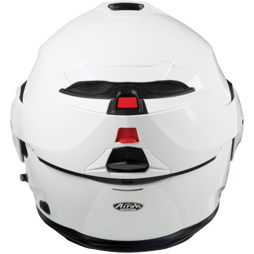 Airoh REV19 Flip White Flip Front Motorcycle Helmet Back with Flip Up                                                                                                                                                                                          