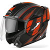 Airoh REV19 Flip Ikon Orange Matt Flip Front Motorcycle Helmet Open                                                                                                                                                                                            