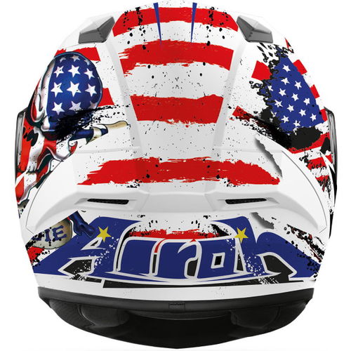 Airoh Valor Uncle Sam Full Face Motorcycle Helmet Back                                                                                                                                                                                                         