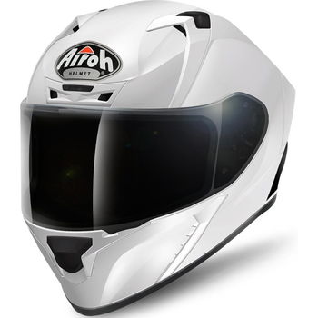 Airoh Valor White Full Face Motorcycle Helmet Front Left                                                                                                                                                                                                       