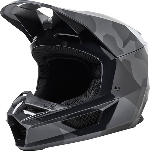 Fox Youth V1 BNKR Helmet Black Camo