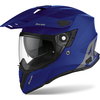 Airoh Commander Matt Blue Adventure Motorcycle Helmet Front Left                                                                                                                                                                                               