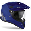 Airoh Commander Matt Blue Adventure Motorcycle Helmet Front Right                                                                                                                                                                                              