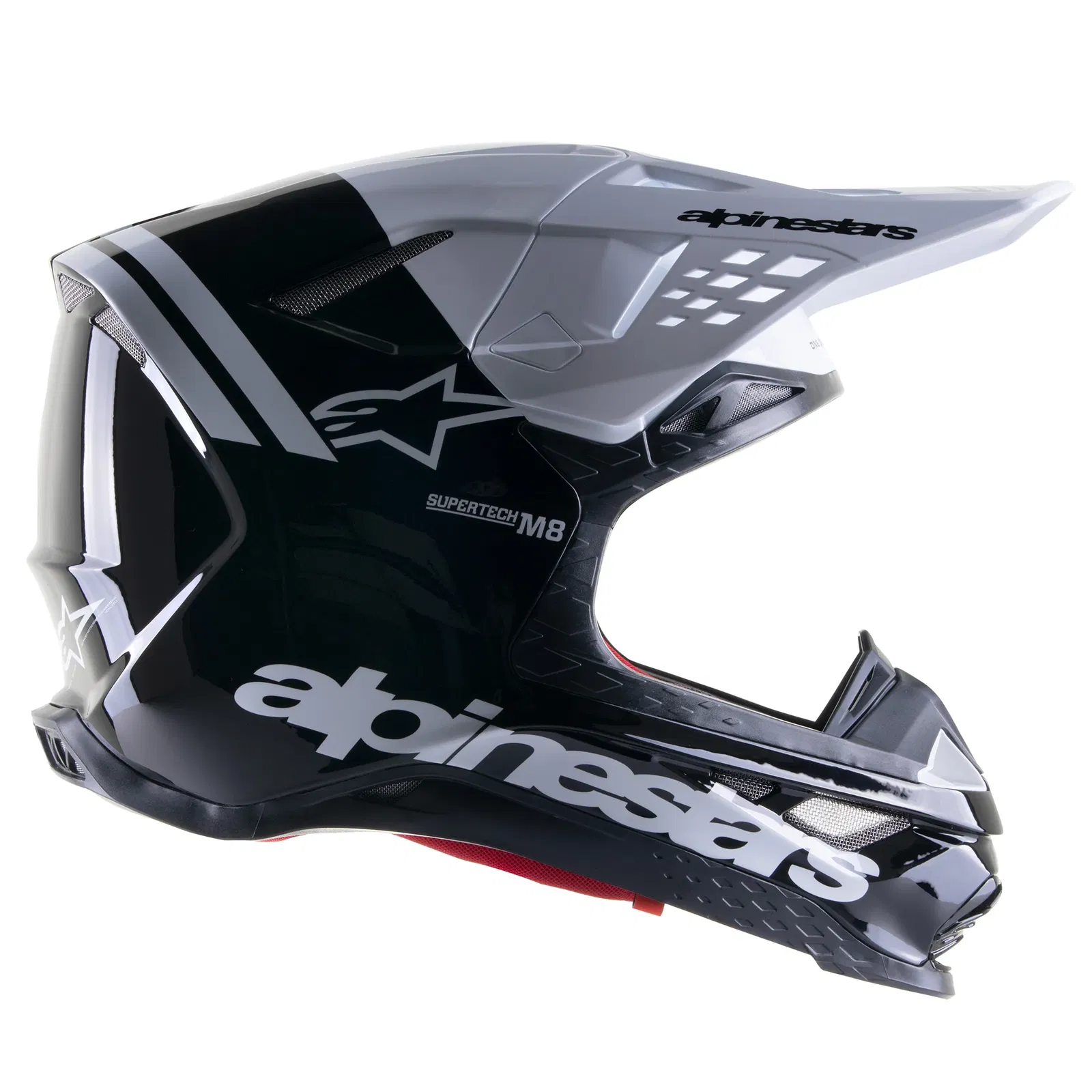 Alpinestars Supertech SM-8 Radium 2 Helmet Black White Glossy