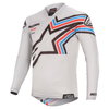 Alpinestars Racer Braap Light Grey Black Motocross Jersey Front                                                                                                                                                                                                