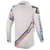 Alpinestars Racer Braap Light Grey Black Motocross Jersey Back                                                                                                                                                                                                 