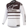 Alpinestars Racer Supermatic White Black Motocross Jersey Front                                                                                                                                                                                                