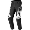 Alpinestars Racer Supermatic Black White Motocross Pants Front                                                                                                                                                                                                 